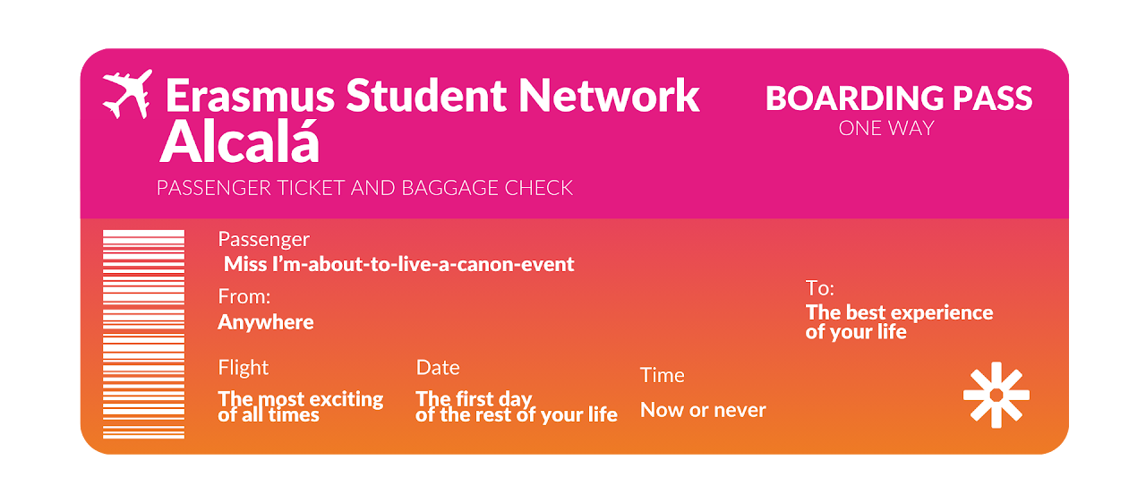 Erasmus Student Network Alcalá Boarding Pass